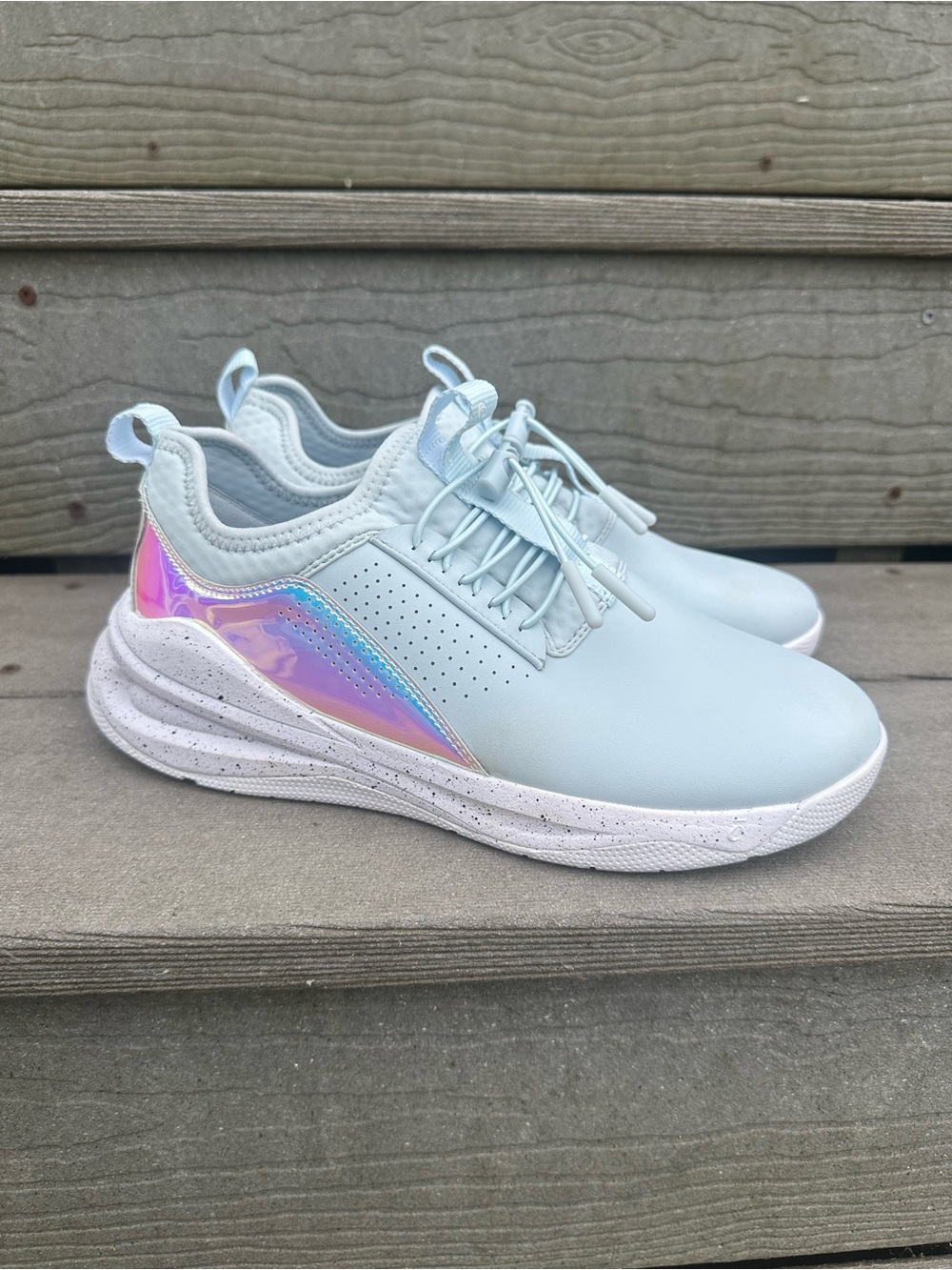 Clove 2022 Classic Comfort Nursing Healthcare Shoes Blue/Pink Holographic